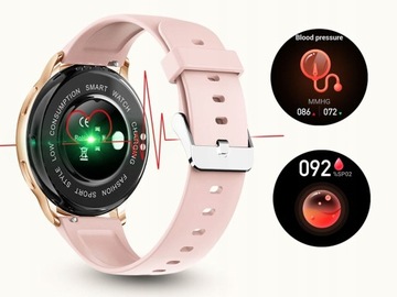ЧАСЫ SMARTWATCH ЖЕНСКИЕ, ЖЕНСКИЕ, ЗОЛОТЫЕ, КРУГЛЫЕ ЗВОНКИ SPORT Puls PL МЕНЮ