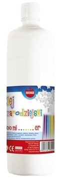 KLEJ 1litr 1000ml biały w płynie introligatorski czarodziejski slime MONA
