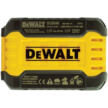 Аккумулятор DeWALT DCB546 54–18 В XR, 6 Ач, литий-ионный