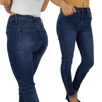 DAMSKIE - SPODNIE - JEANSOWE - RURKI - CLASSIC