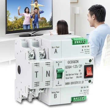 Двойной автоматический выключатель питания 63A 2P