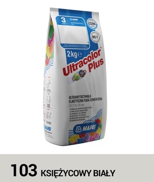 MAPEI FUGA ULTRA PLUS 103 KSIĘŻYCOWY BIAŁY 2 kg