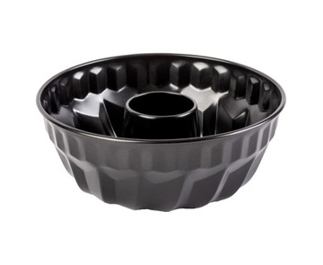Forma z tuleją do pieczenia babki 25,5 cm foremka czarna blacha 25997
