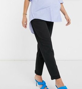 MATERNITY SPODNIE DAMSKIE PROSTE CZARNE 40 1DUN