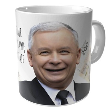 KUBEK PREZESA PIS JAROSŁAW KACZYŃSKI KAWA