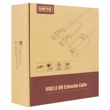 Удлинительный кабель UNITEK Active USB A 2.0, 5 м