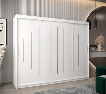Szafa przesuwna garderoba YORK 250 cm z półkami