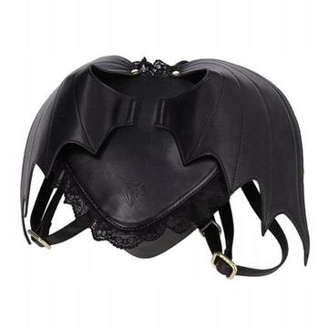 Fashion Girl Gothic Black Bat Wings Plecak Goth