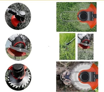 АККУМУЛЯТОРНАЯ КОСИЛКА 24 В + 2 АККУМУЛЯТОРА 2000 МАЧ + 3 ТИПА НОЖЕЙ