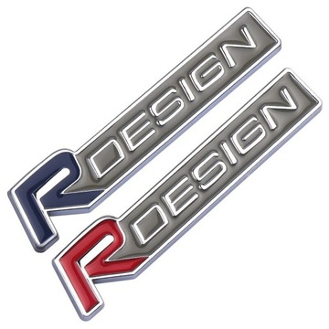 ЛОГОТИП Эмблема металл 3D R-DESIGN VOLVO BLUE