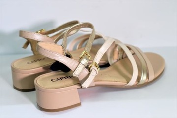 CAPRICE 28200-20 SANDAŁY BEIGE/GOLD R.37,5