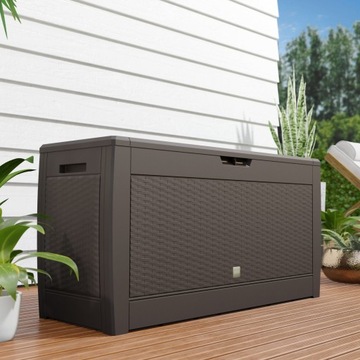 Садовый ящик, багажник, место для подушек, пластик, 310л, коричневый