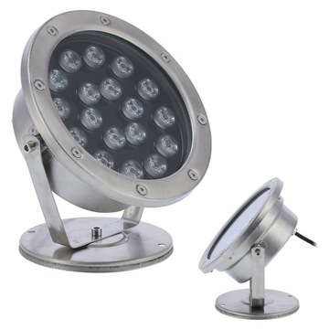 LAMPA PODWODNA ŚWIATŁO FONTANN RGB LED 18W 12V
