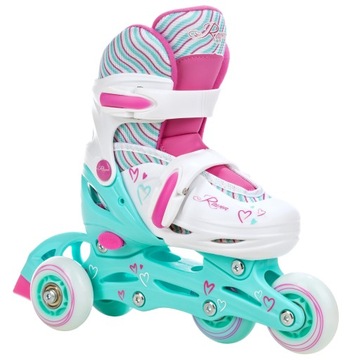 Роликовые коньки Регулируемые роликовые коньки 4в1 RAVEN Loret 30-33 LED Wheels