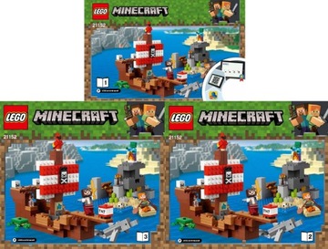 LEGO 21152 Instrukcja papierowa - Minecraft - Przygoda na statku pirackim