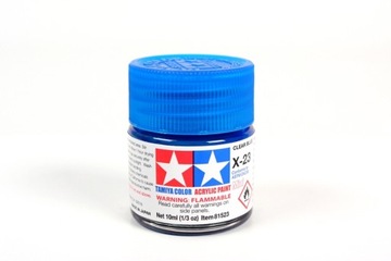 MODELARSKA FARBA AKRYLOWA NIEBIESKA TAMIYA 10ml X-23 CLEAR BLUE
