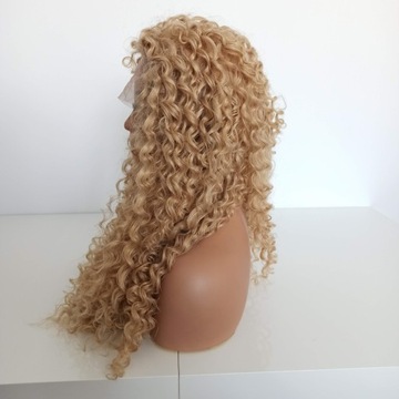 Парик LACE FRONT, блондин, кудри, волны + шапочка БЕСПЛАТНО