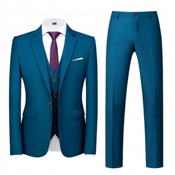 Garnitur męski czarny elegancka rozmiar XL