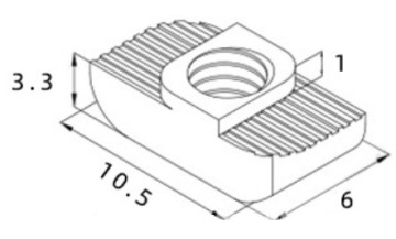 Т-ГАЙКА M5 Т-ГАЙКА - 10 шт. V-SLOT 2020