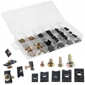 BLASZKI MONTAŻOWE ZESTAW WKRĘTY I PODKŁADKI DO KAROSERII BLASZKI ZDERZAKA