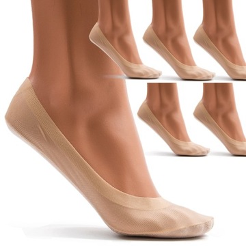 Элегантные женские носки LASER, балетки телесного цвета, ХЛОПОК