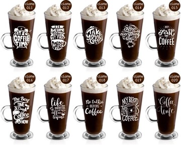 Кружка для кофе латте стеклянная с гравировкой ПОДАРОК