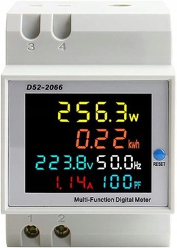 Счетчик энергии 6 в 1 D52-2066 с ЖК-дисплеем, AC40-300В, 100А