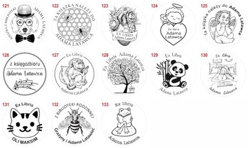 Pieczątka EX LIBRIS fi-40mm + woreczek |Na prezent