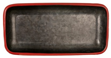 Tacka Emaliowana LOFT RETRO Black & Red 23x11cm Tadé