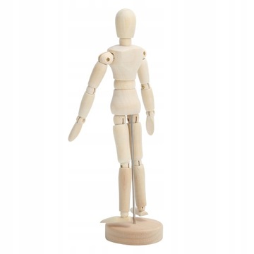 Drewniany manekin 21.7cm wysoki artysta ruchomy