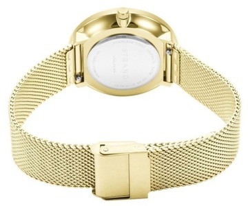 Złoty klasyczny zegarek damski na bransolecie mesh Strand Denmark + GRAWER