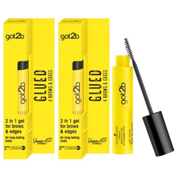 Got2b 2w1 4 Brows & Edges Baby Hair Żel do Stylizacji Brwi i Włosów 16ml x2