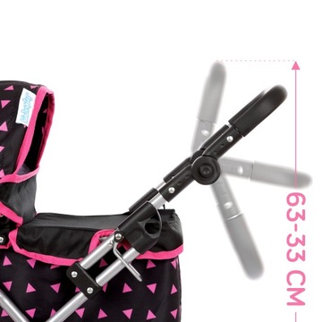 КОЛЯСКА ДЛЯ КУКЛЫ KINDERPLAY СКЛАДНАЯ СУМКА Глубокая Гондола С РЕГУЛИРУЕМОЙ РУЧКОЙ