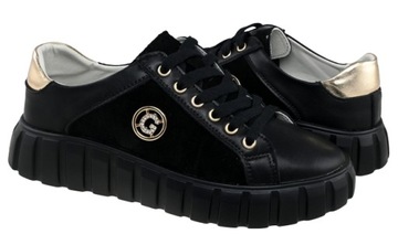 BUTY SPORTOWE SNEAKERS XF 71 BLACK PLATFORMA R. 38