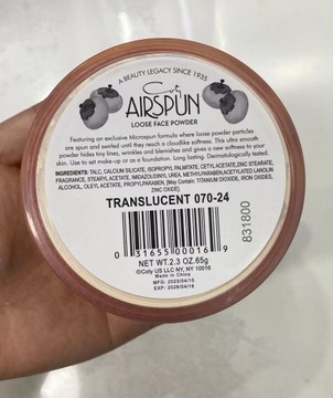 Рассыпчатая пудра COTY Airspun Translucent Extra Coverage 070-41 65 г