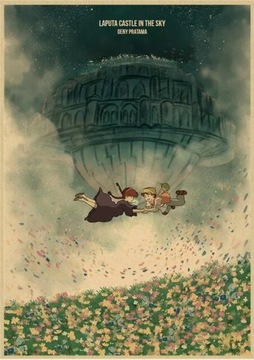 PLAKAT ANIME Hayao Miyazaki Laputa Castle 42x30