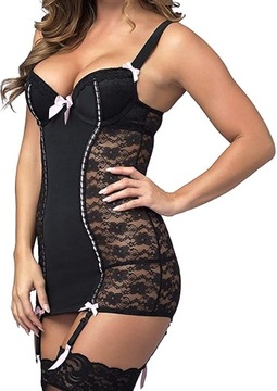 8385 LOVEHONEY sexy GORSET + stringi koronka M