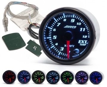 ZEGAR WSKAŹNIK TEMPERATURA SPALIN (EGT) ADDCO 52MM - 7 KOLORÓW