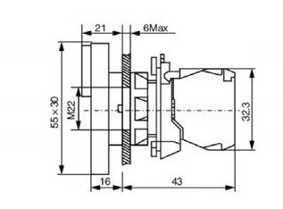 КНОПКА ВКЛ/ВЫКЛ VCX XB5-AL8325 1НО+1НЗ