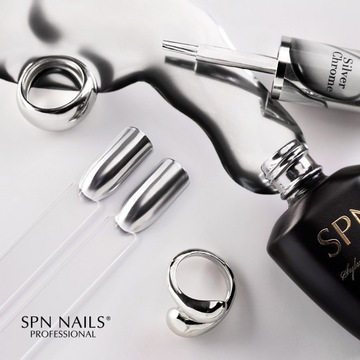 Гибридный лак для ногтей серебряный серебряный хром ультрафиолетовый ультрафиолетовый ультрафиолетовый ультрафиолетовый ультрафиолетовый LAQ 8ml Spn Nails