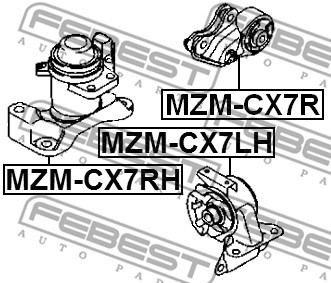 MZM-CX7LH FEBEST ULOŽENÍ MOTORU LEVÝ MAZDA CX-7