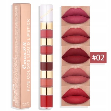 5 In 1 Matte Lipstick Kit Combo Strip Velvet