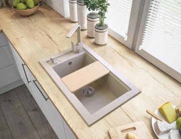 БЕЖЕВЫЙ ДОЗАТОР ЖИДКОГО МЫЛА ДЛЯ КВАДРАТНОЙ МОЙКИ