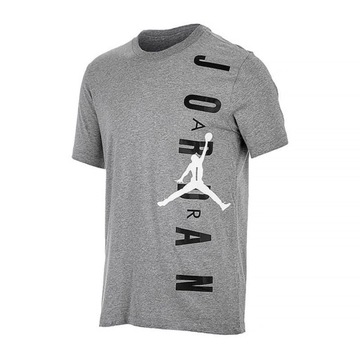 Męska koszulka Nike Jordan Vertical L bawełna szara t-shirt Jumpman