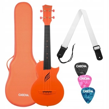 CASCHA CARBON FIBRE SET ORANGE UKULELE KONCERTOWE