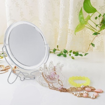 LUSTERKO DO MAKIJAŻU dwustronne stojące powiększające kosmetyczne make up