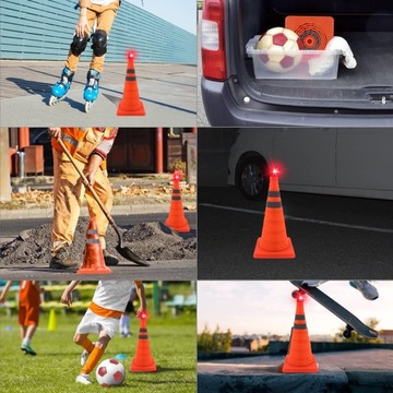 4X PACHOŁEK DROGOWY SŁUPEK SKŁADANY ODBLASK 45cm