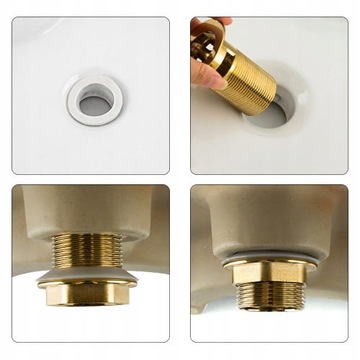 Сифон для умывальника, пробка клик-клак с переливом, латунь, хром