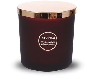 Świeca Sojowa Zapachowa VERA YOUNG DANDY Pink Grapefruit & Vanilla 220g 55h