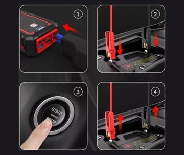 СТАРТОВЫЙ КОМПЛЕКТ АВТОМОБИЛЬНЫЙ Стартер POWERBANK Booster 12V 2000A UTRAI